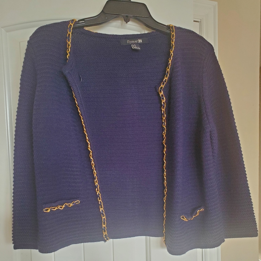 Gold chain link sweater